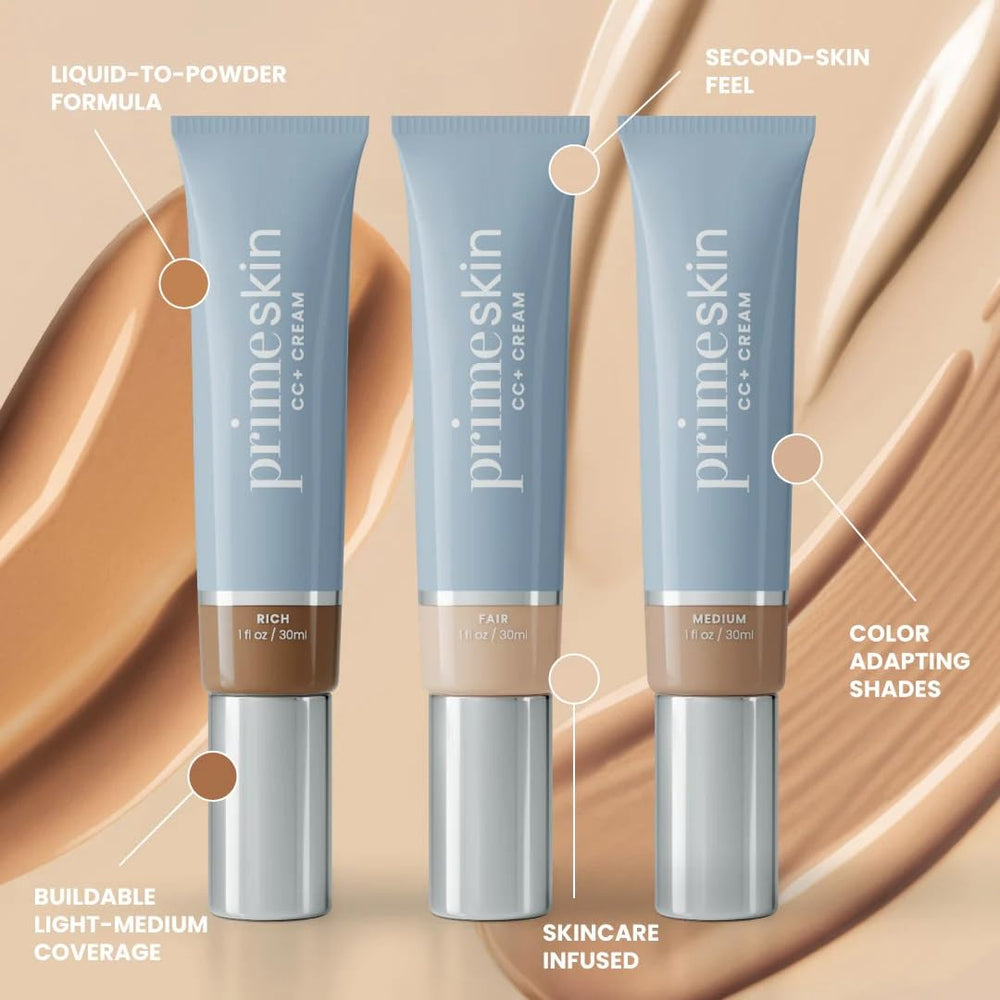 Prime Prometics PrimeSkin CC+ Cream texture-melt-on-skin demonstrates effortless application