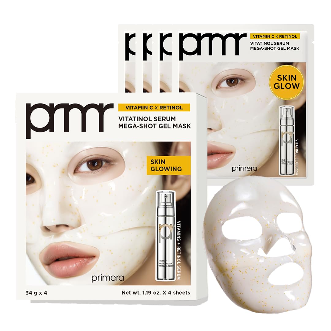 Primera PRMR Vitatinol Serum Mask packaging close-up showcasing premium skincare design