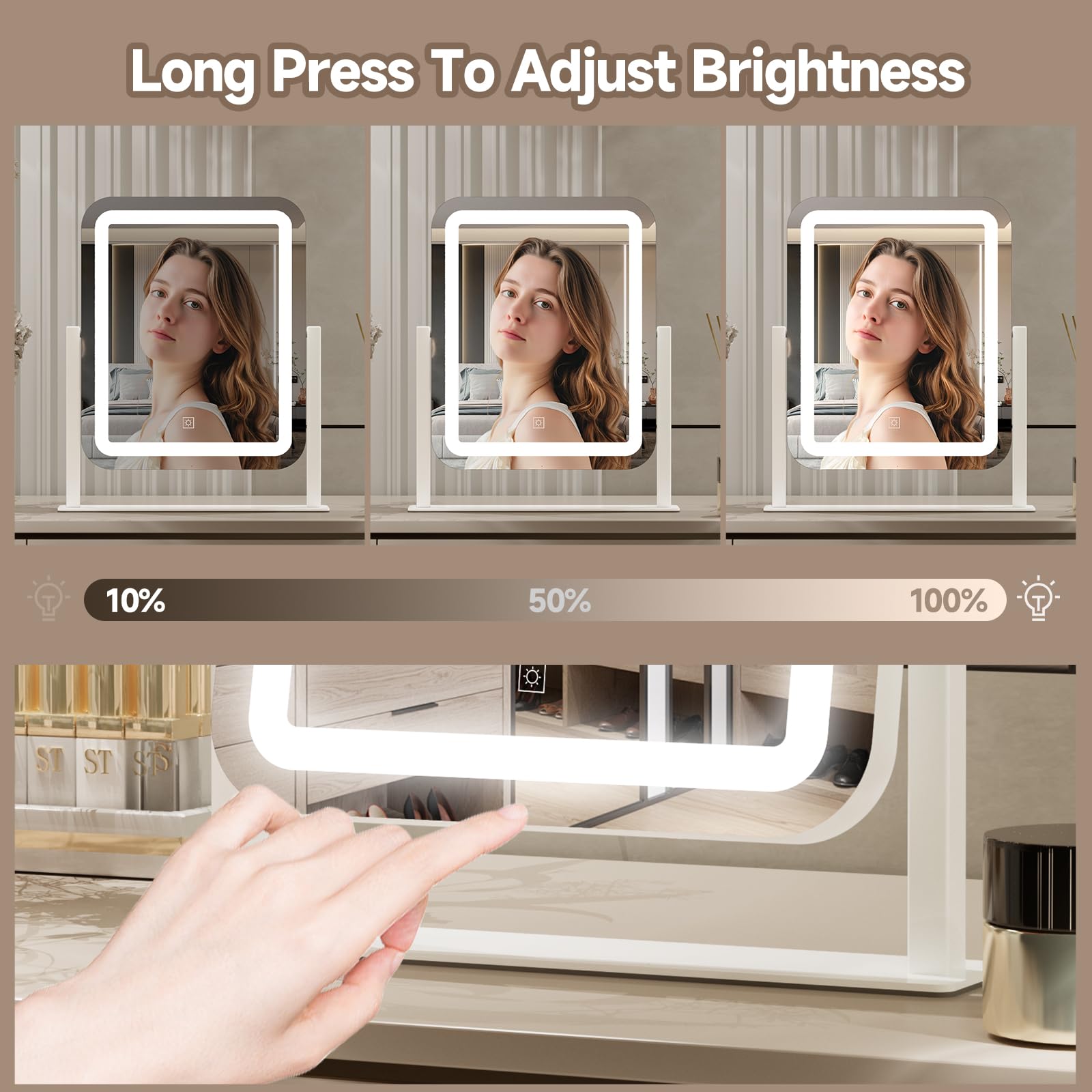 PRIMETEK vanity mirror gift-ready option for beauty lovers
