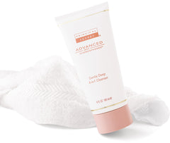 Principal Secret Advanced Gentle Deep 4-in-1 Cleanser bottle label highlights vitamins for refreshed skin
