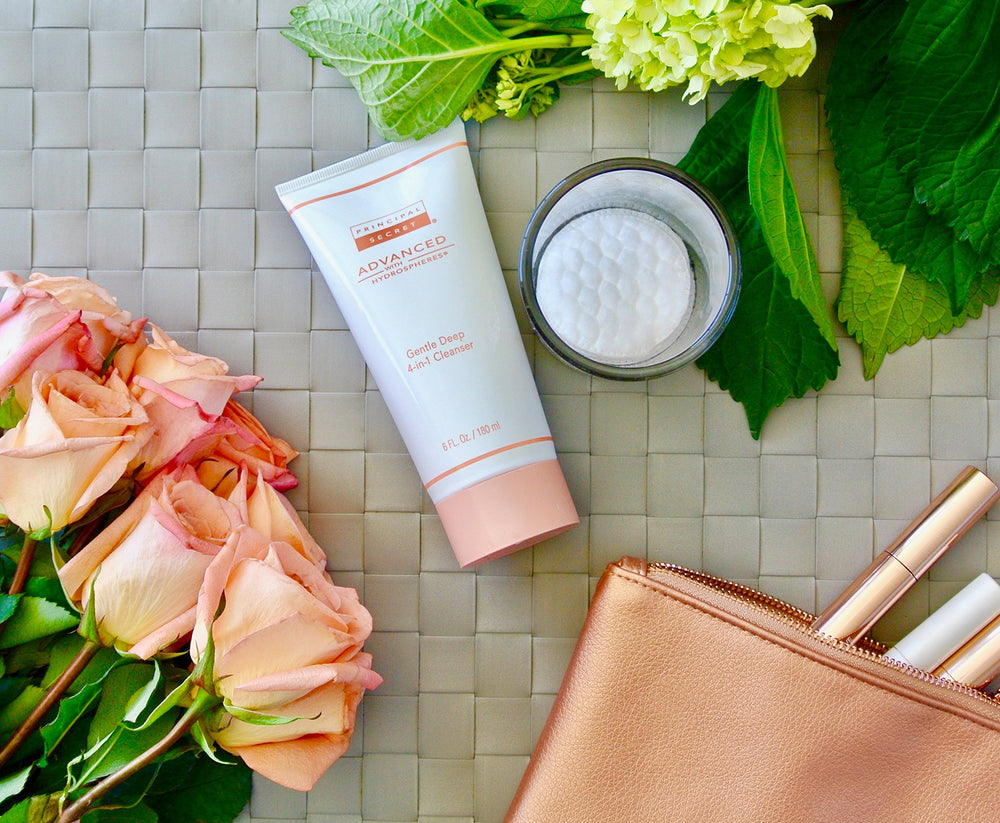 Principal Secret Advanced Gentle Deep 4-in-1 Cleanser close-up of skin after use with soft feel