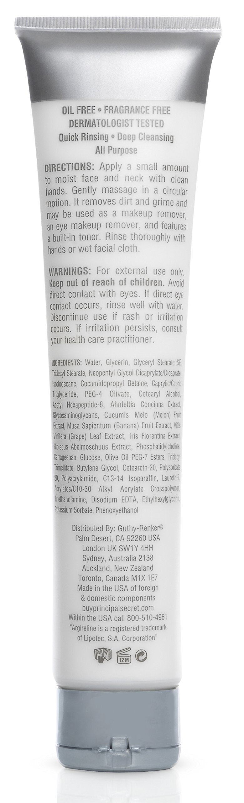 Principal Secret Reclaim Argireline Cleanser pump-dispense showcases easy, controlled application