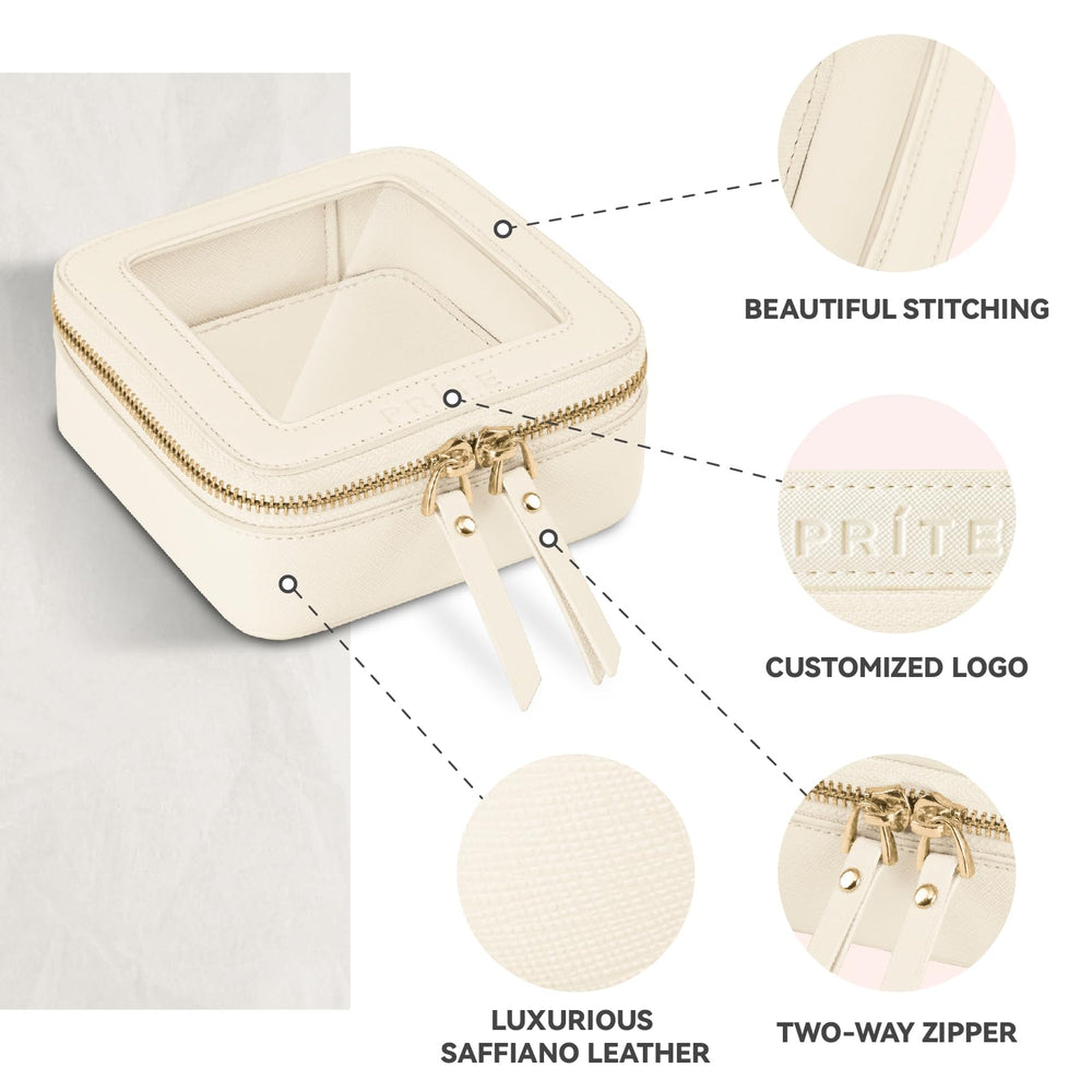 Prite bolso de maquillaje en PU vegano, resistente y elegante