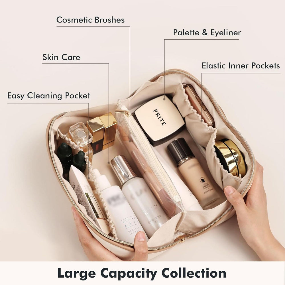 Prite makeup bag padded protection guards fragile cosmetics against bumps