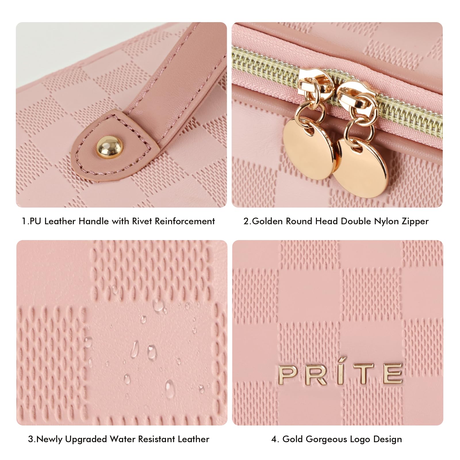 Prite travel bag fits larger palettes and glass bottles securely.
