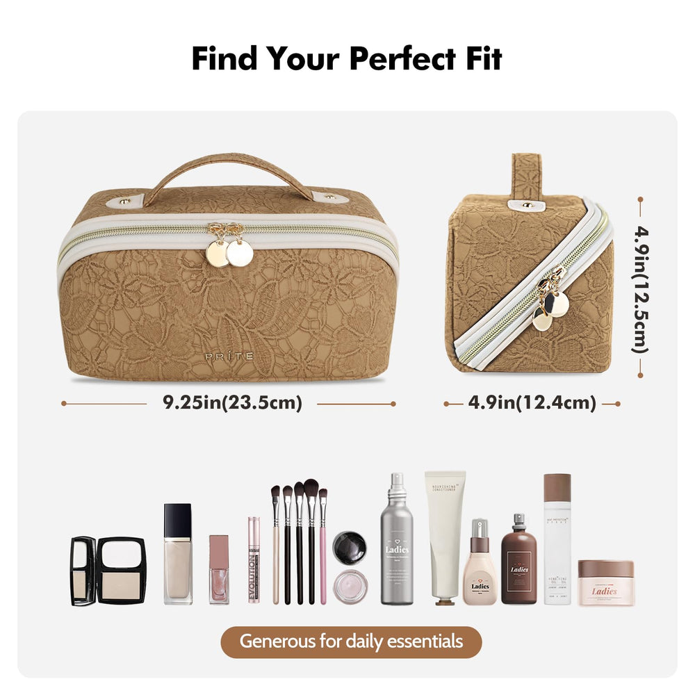 Prite bag showcases a soft-grip handle for comfortable carrying on trips.