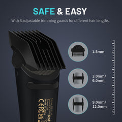 PRITECH LED-lit trimming area for precise grooming in dim light