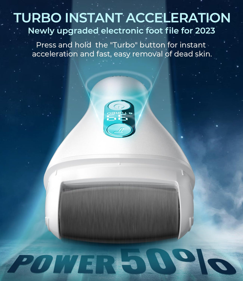 PRITECH Electric Callus Remover in-use during a precise pedicure session
