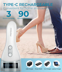 PRITECH Electric Callus Remover wide rollers cover more surface area