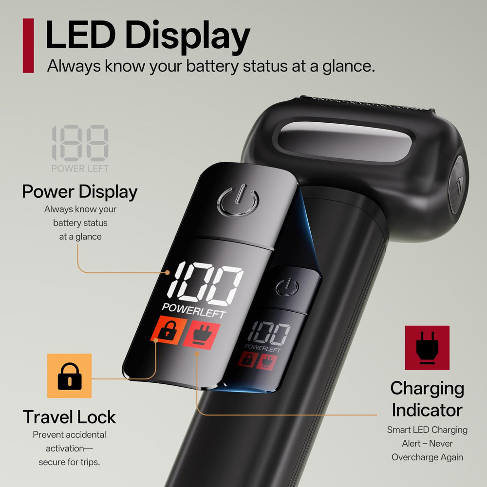PRITECH electric foil shaver 4-floating-blades focus on contour tracing and smooth cuts