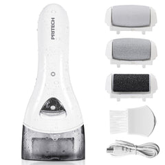 PRITECH electric foot callus remover in action for at-home pedicure.