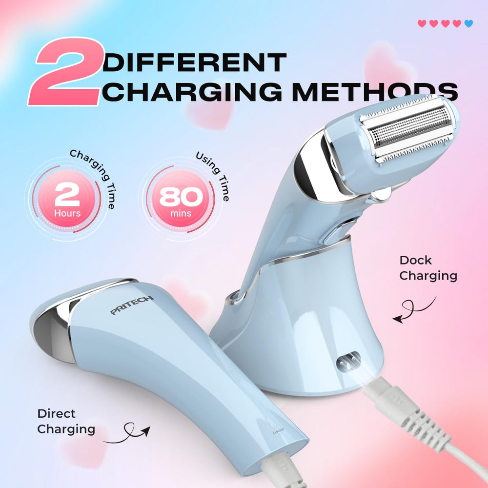 PRITECH electric razor for women grooming legs and underarms