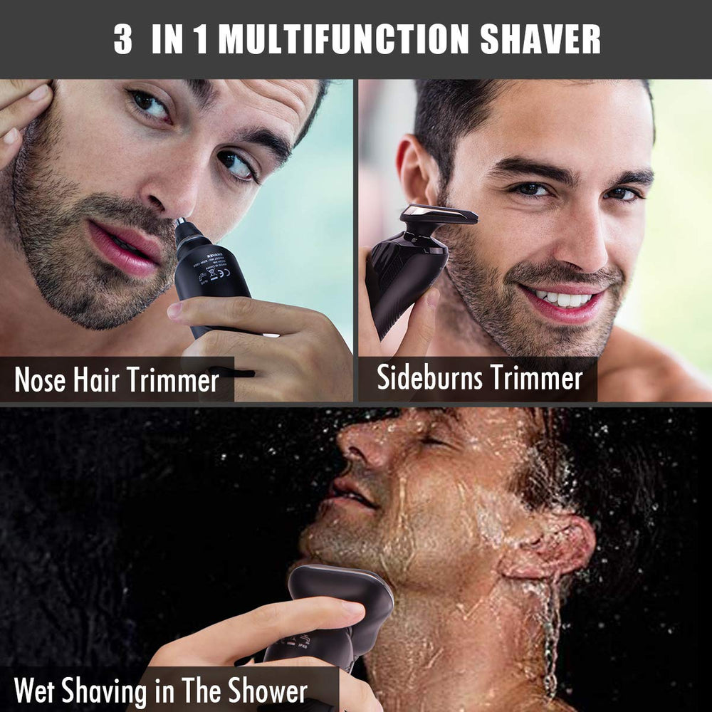 PRITECH electric shaver waterproof design for wet and dry use