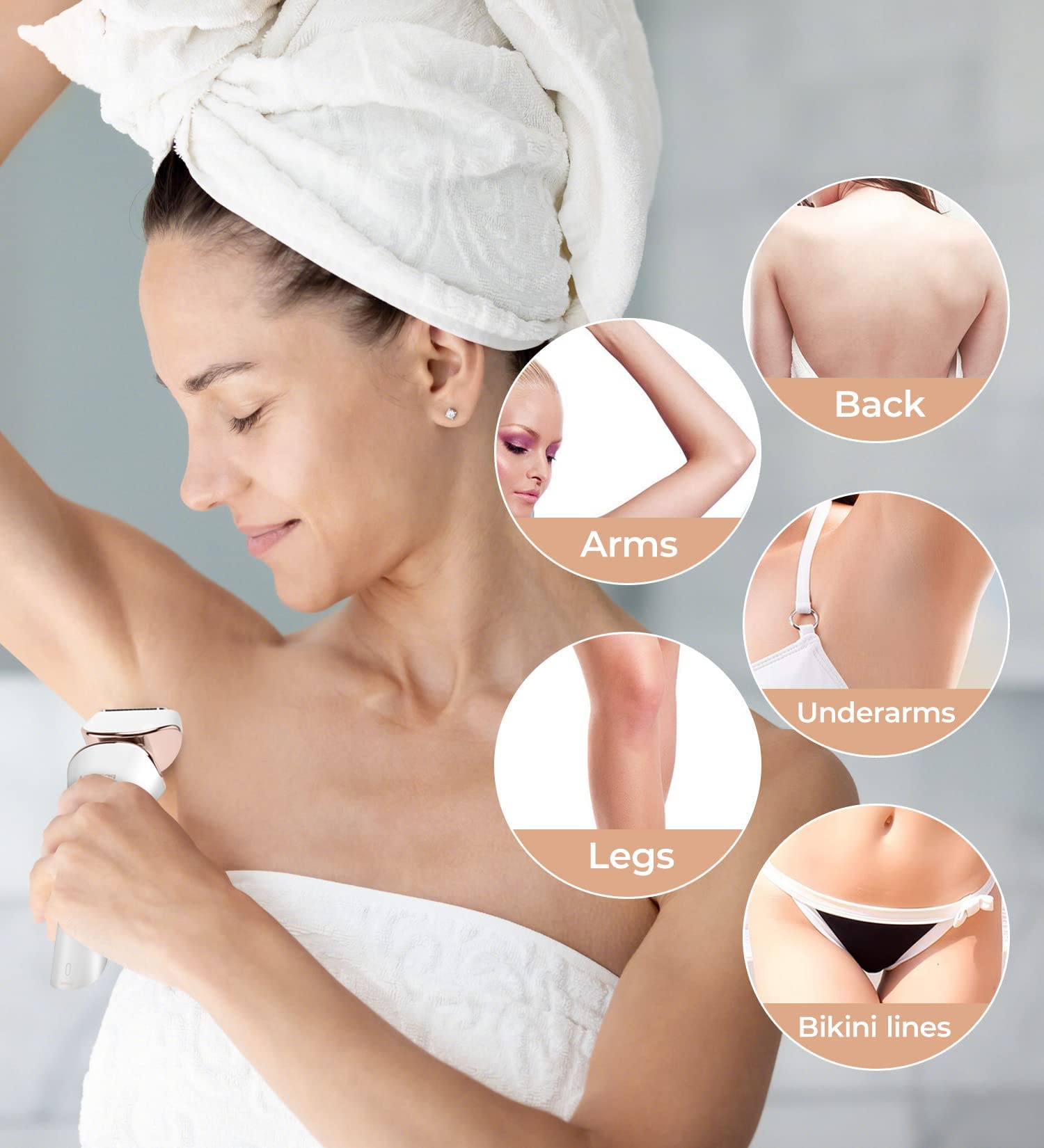 PRITECH portable bikini trimmer in gold is travel-friendly.