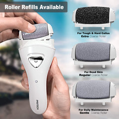PRITECH three roller heads close-up showing textures for removal.