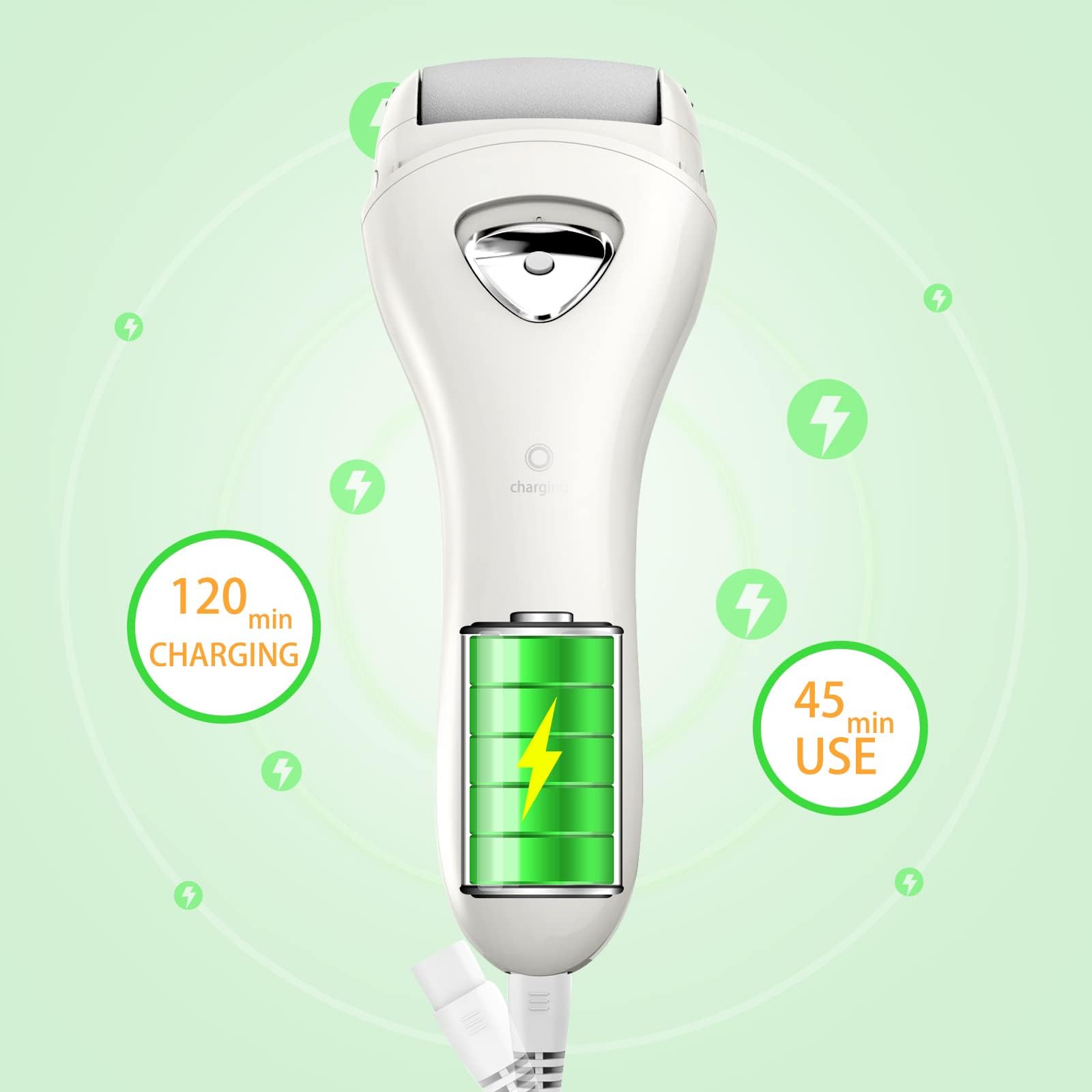 PRITECH device showing two-speed settings (1900 and 2200 RPM) for tailored exfoliation.