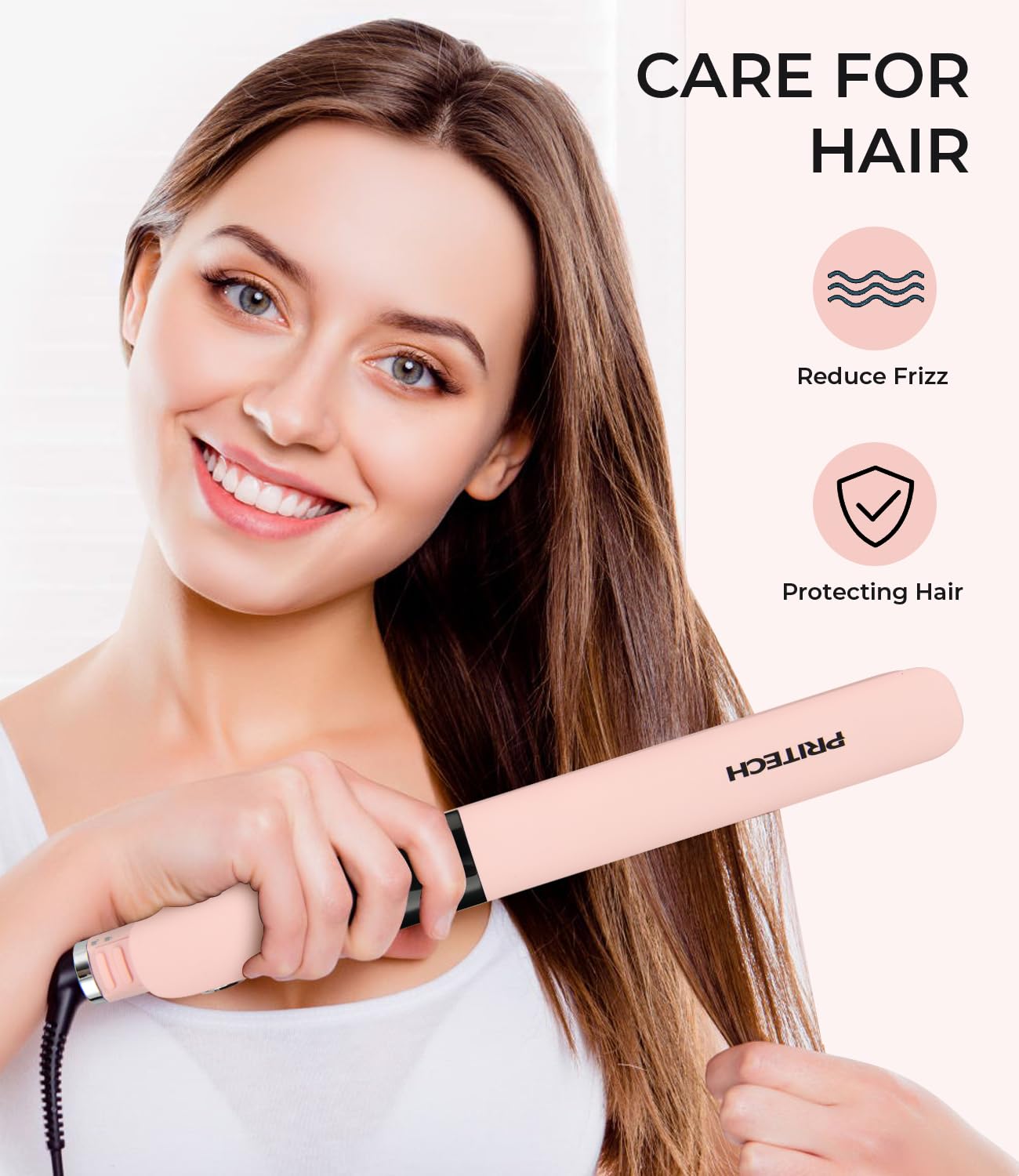 PRITECH flat iron temperature control enables customization for different looks