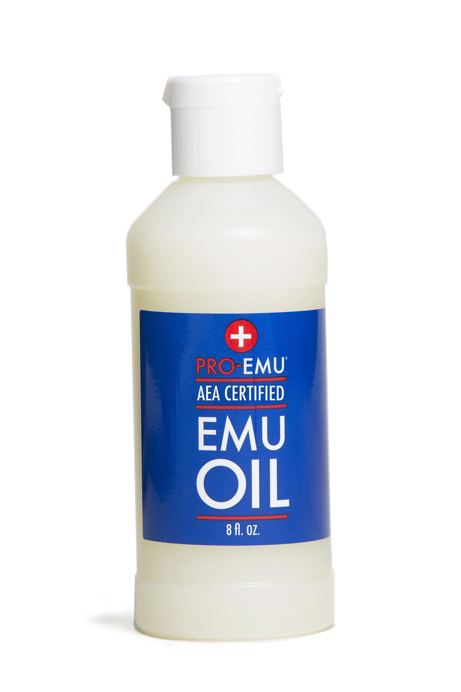 Pro Emu Oil bottle 8oz supports skin, hair, and nail hydration.