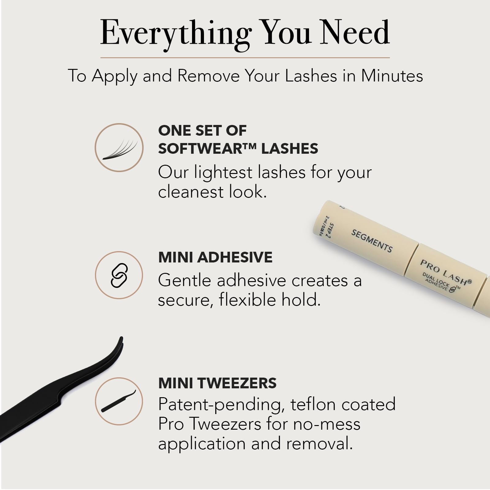 Pro Lash Classic No. 01 Black lashes for a natural, elegant enhancement.