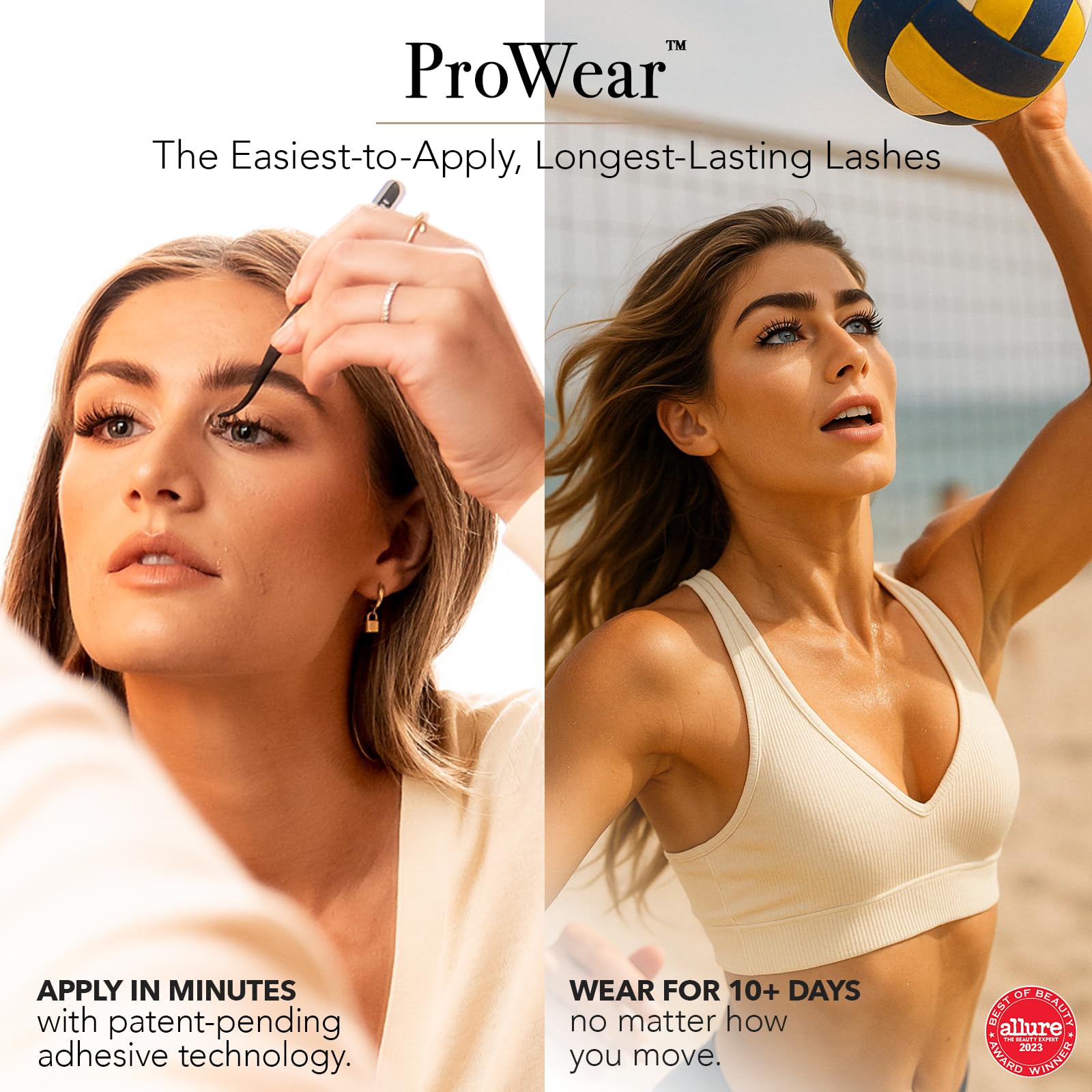 Pro Lash ProWear cluster lashes Volume No. 02 black for a bold day-long look.