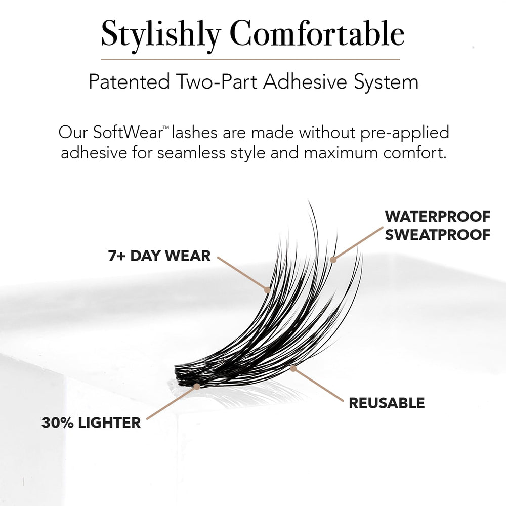 Pro Lash waterproof and sweatproof design helps lashes maintain look during activities.