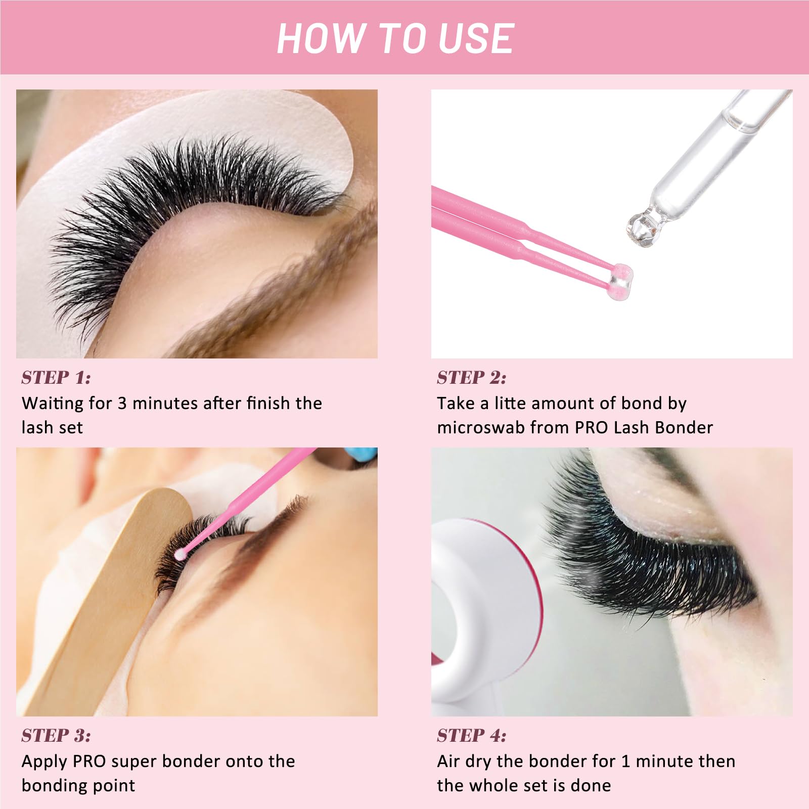 PRO LASHBEAUTY cotton swabs pack for clean, controlled application