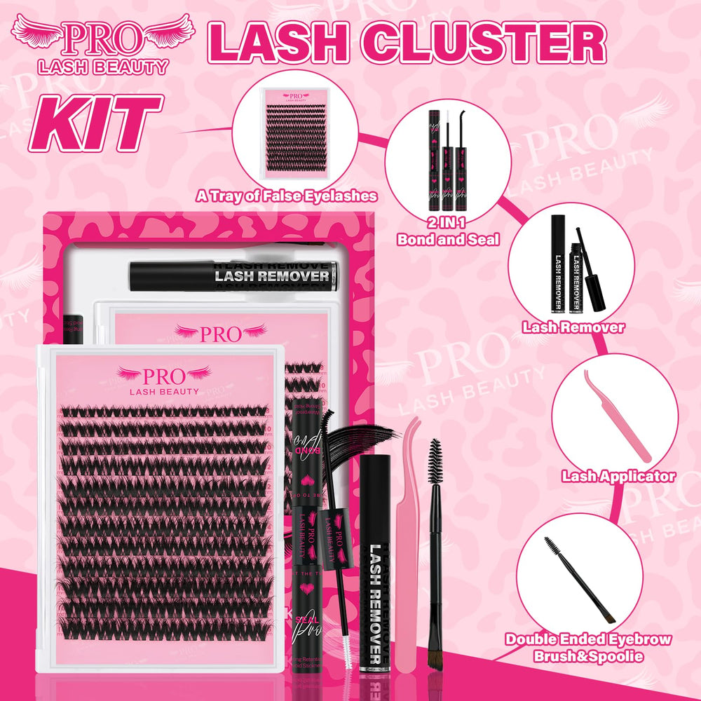 PRO LASHBEAUTY lash bond and seal included for durable hold