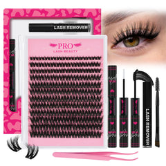 PRO LASHBEAUTY lash clusters kit 3D volume 144pcs for at-home application