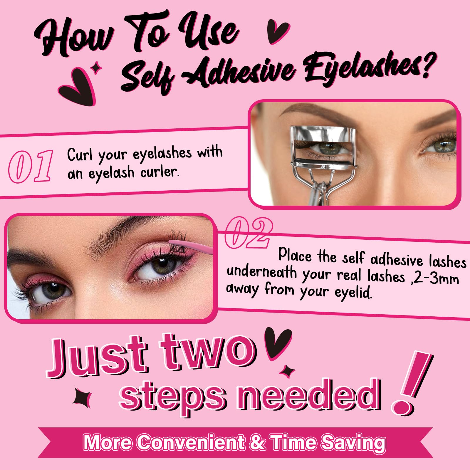 PRO LASHBEAUTY Begonia, reutilizables para múltiples looks
