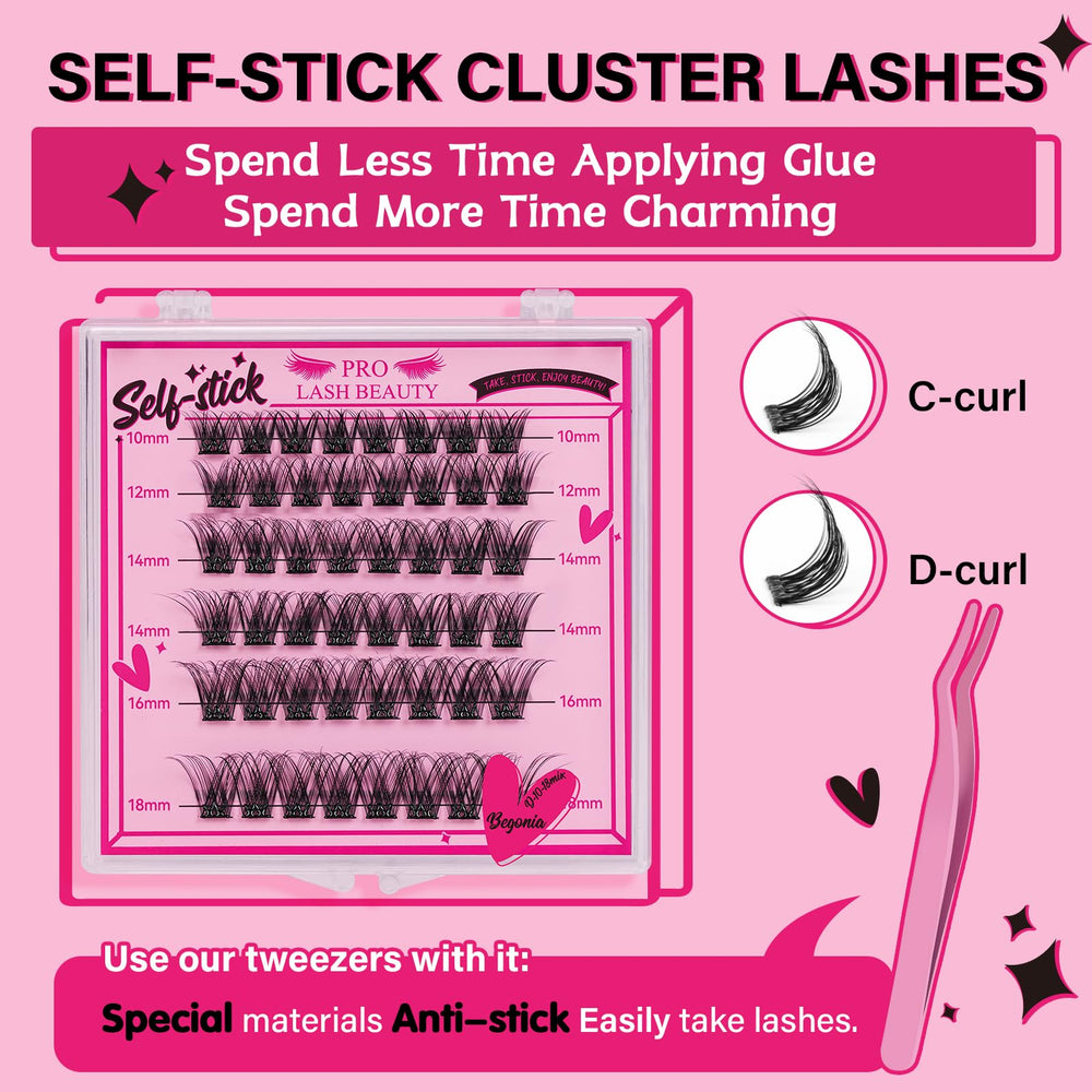 PRO LASHBEAUTY Begonia, sin residuos de adhesivo facilita limpieza