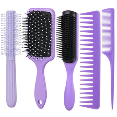 ProSuites 5Pcs Hair Brush Set packaging showing versatile brushes for wet and dry hair care.