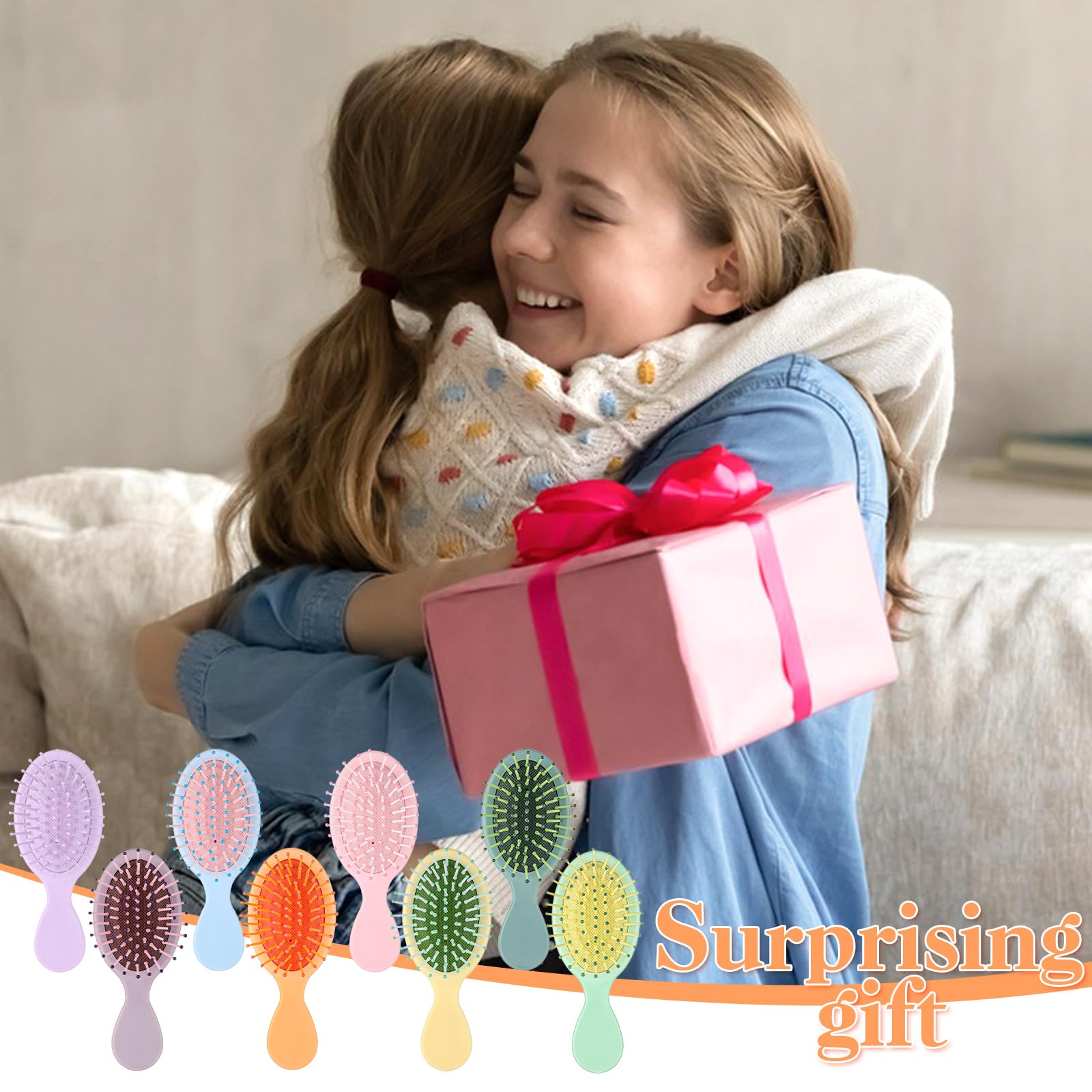 ProSuites mini hair brush bridesmaid gift option with vibrant colors.