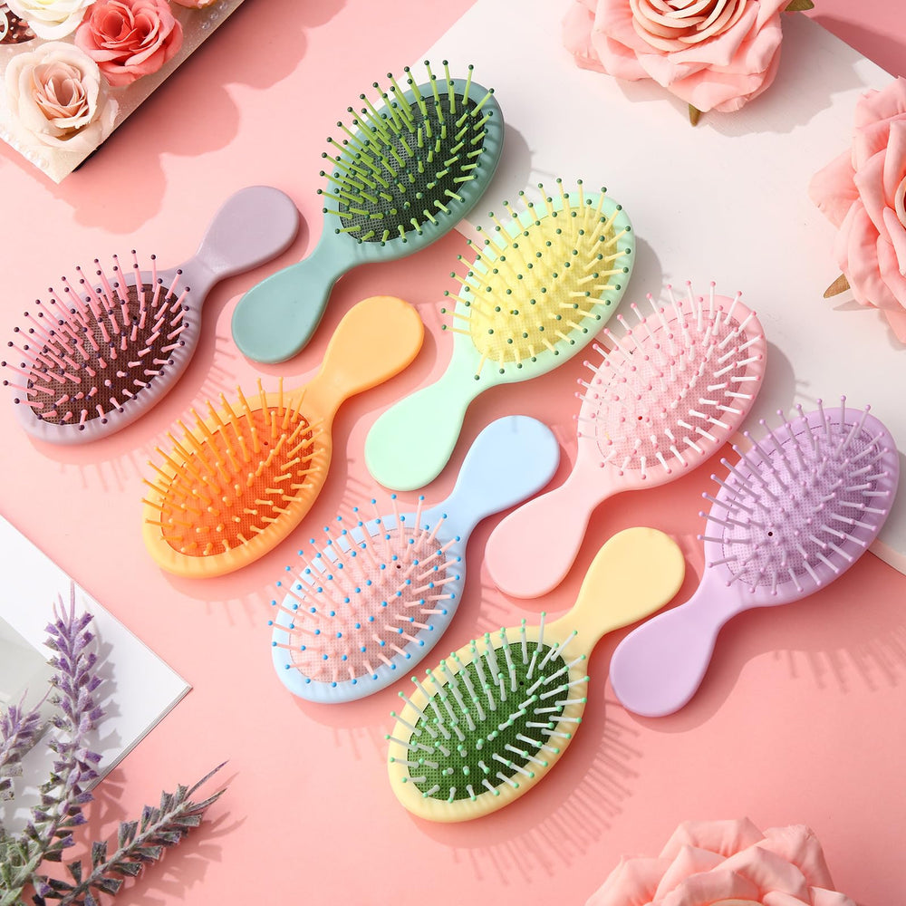 ProSuites mini hair brush travel compact image, perfect for bags and purses.