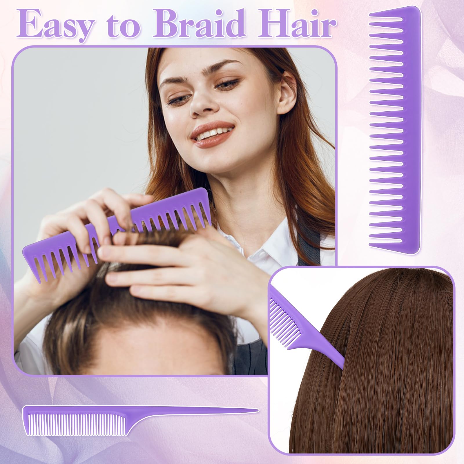 ProSuites paddle brush gliding through wet hair to reduce snags.