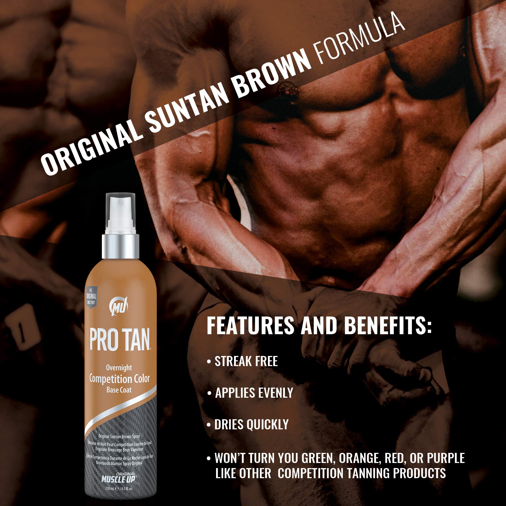 Pro Tan Overnight Competition Color fading naturally like real tan for a soft routine