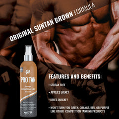 Pro Tan Overnight Competition Color fading naturally like real tan for a soft routine