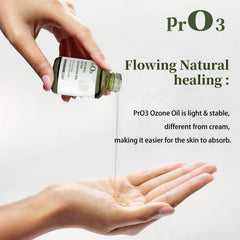 PrO3 olive oil ozonation process close-up shows purity.