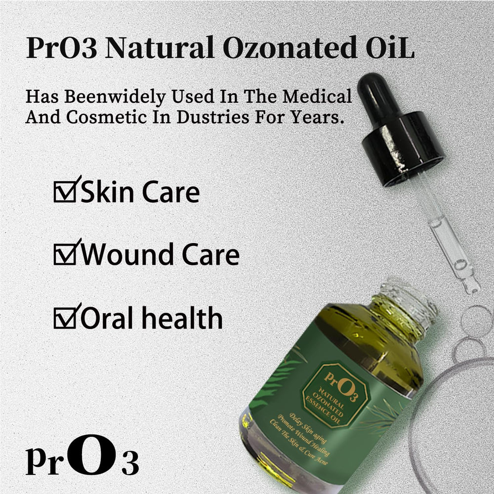 PrO3 ozonated oil dropper for precise skin treatment