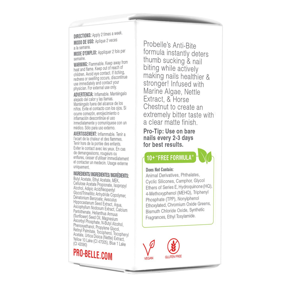 Probelle hero ingredients graphic shows Vitamin E and Marine Algae.