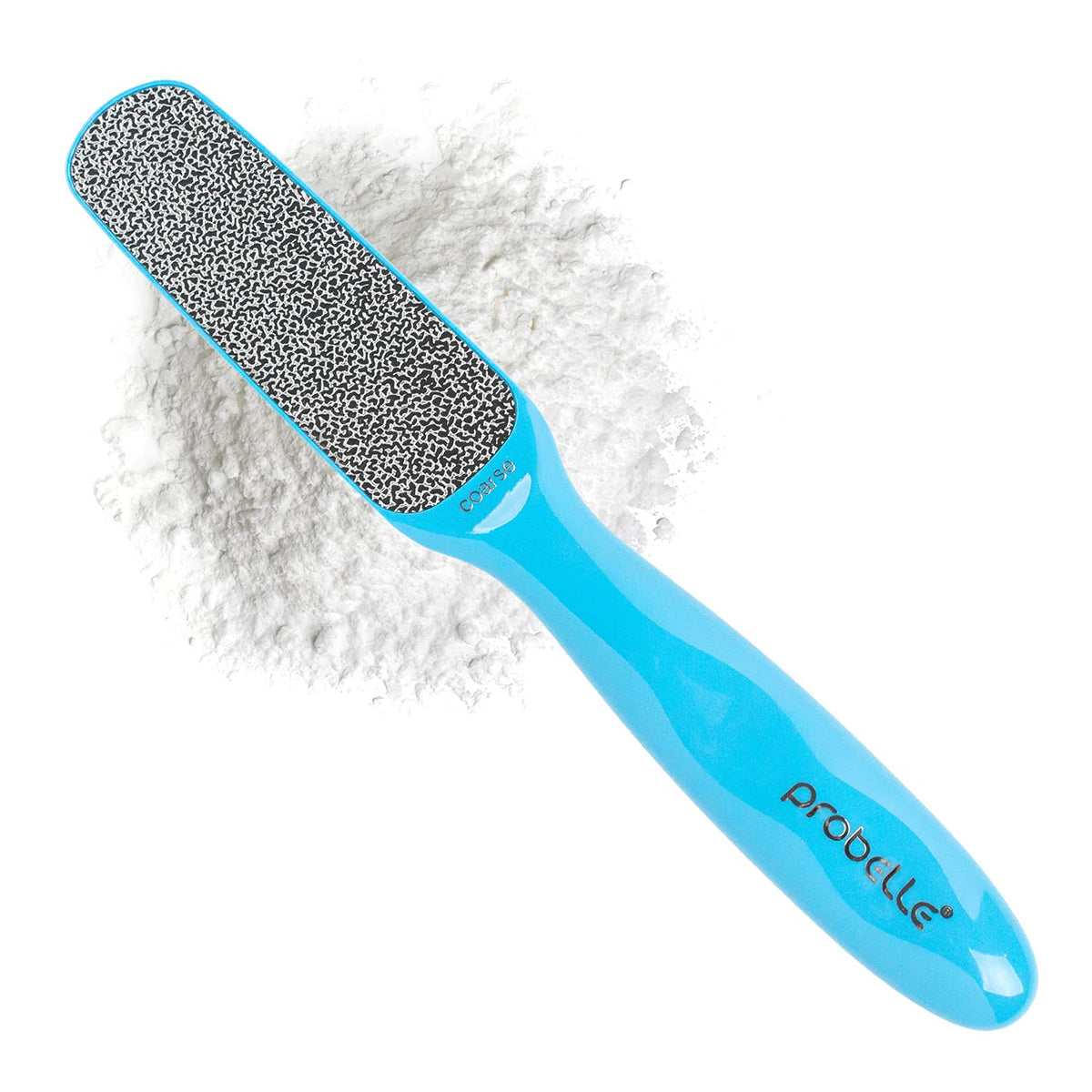 Probelle double-sided nickel foot file with coarse side for rapid callus reduction and smoother skin
