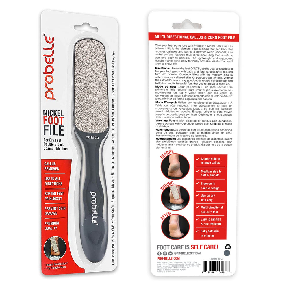 Probelle foot file for home pedicure and smoother feet