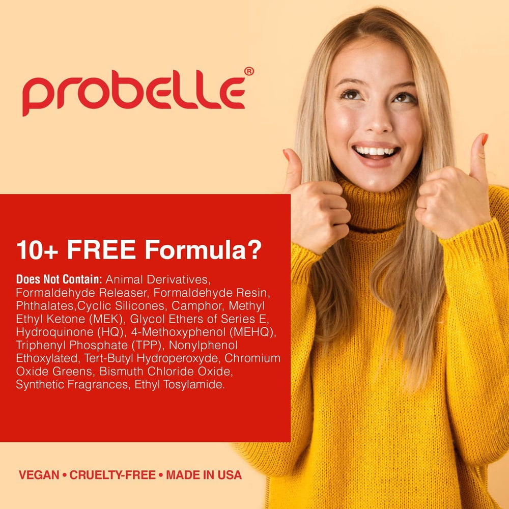 Probelle Hydrating Base Coat quick-dry swatch demonstrates base before color