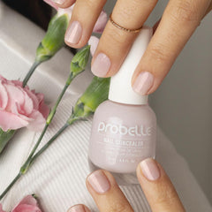 Probelle applicator brush applying sheer color for quick manicure