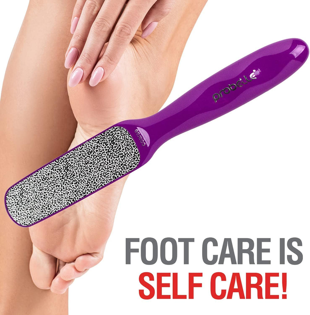 Probelle foot file in action to illustrate controlled filing technique.
