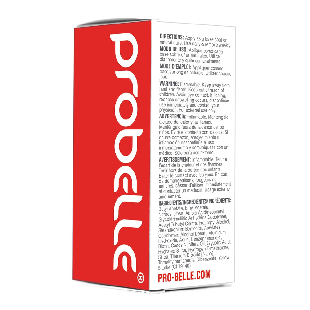 Probelle Nail Hardener Formula 1 airtight cap supports long-lasting wear.