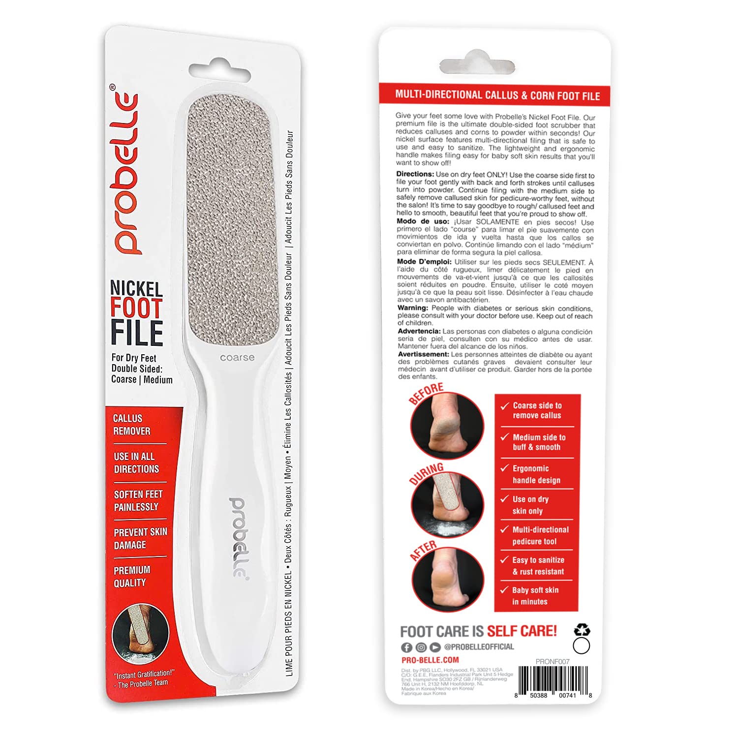 Probelle pedicure ritual for softer feet after use.