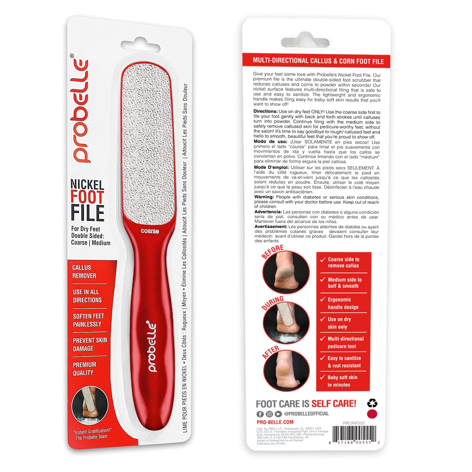 Probelle safe pedicure tool emphasizes user-friendly design for gentle foot care.