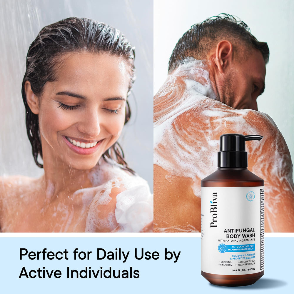 ProBliva back acne cleanse visual showing pore unclogging action.