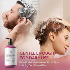 ProBliva rosemary-infused shampoo nozzle creating rich lather for cleansing