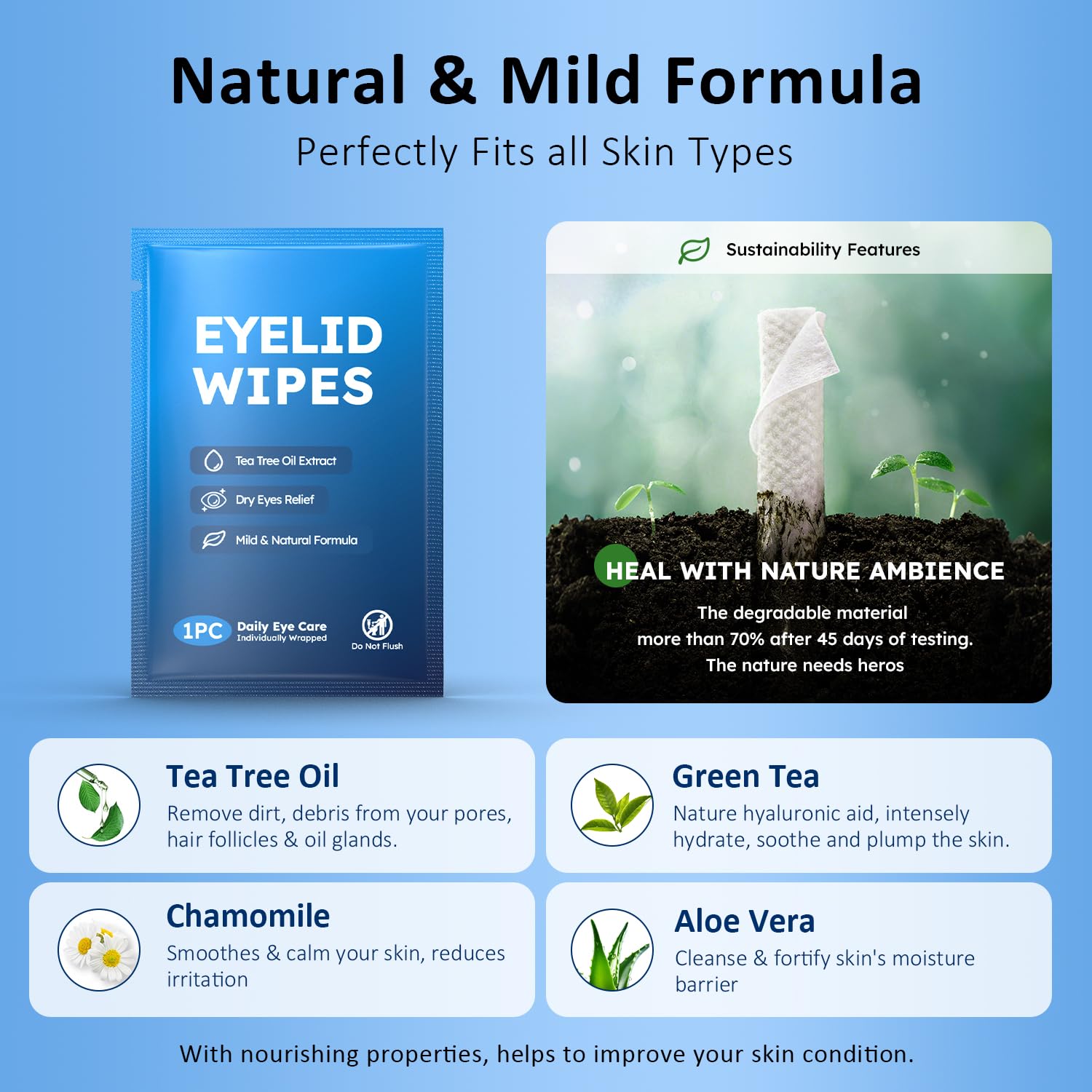 ProCIV eyelid wipes sachets on the go highlight portable eye care